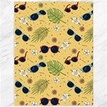 Seamless Pattern Of Sunglasses Tropical Leaves And Flowers Canvas 36  x 48 