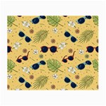 Seamless Pattern Of Sunglasses Tropical Leaves And Flowers Small Glasses Cloth (2 Sides)