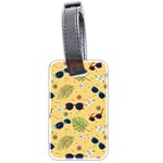 Seamless Pattern Of Sunglasses Tropical Leaves And Flowers Luggage Tag (two sides)