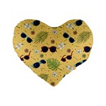 Seamless Pattern Of Sunglasses Tropical Leaves And Flowers Standard 16  Premium Heart Shape Cushions