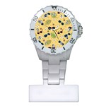 Seamless Pattern Of Sunglasses Tropical Leaves And Flowers Plastic Nurses Watch