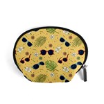 Seamless Pattern Of Sunglasses Tropical Leaves And Flowers Accessory Pouch (Small)