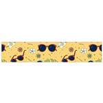 Seamless Pattern Of Sunglasses Tropical Leaves And Flowers Small Premium Plush Fleece Scarf