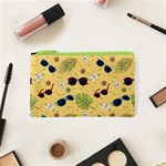 Seamless Pattern Of Sunglasses Tropical Leaves And Flowers Cosmetic Bag (XS)
