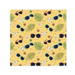 Seamless Pattern Of Sunglasses Tropical Leaves And Flowers Square Satin Scarf (30  x 30 )