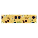 Seamless Pattern Of Sunglasses Tropical Leaves And Flowers Banner and Sign 4  x 1 