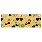Seamless Pattern Of Sunglasses Tropical Leaves And Flowers Banner and Sign 6  x 2 