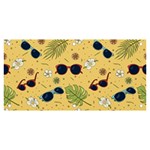 Seamless Pattern Of Sunglasses Tropical Leaves And Flowers Banner and Sign 6  x 3 