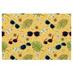 Seamless Pattern Of Sunglasses Tropical Leaves And Flowers Banner and Sign 6  x 4 