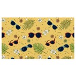 Seamless Pattern Of Sunglasses Tropical Leaves And Flowers Banner and Sign 7  x 4 