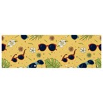 Seamless Pattern Of Sunglasses Tropical Leaves And Flowers Banner and Sign 9  x 3 