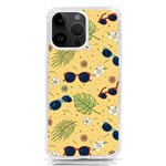 Seamless Pattern Of Sunglasses Tropical Leaves And Flowers iPhone 14 Pro Max TPU UV Print Case