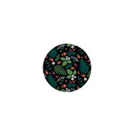 Pattern Forest Leaf Flower Motif 1  Mini Buttons