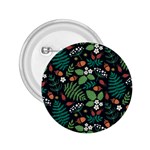 Pattern Forest Leaf Flower Motif 2.25  Buttons