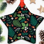 Pattern Forest Leaf Flower Motif Ornament (Star)