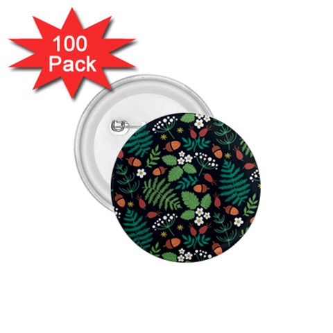 Pattern Forest Leaf Flower Motif 1.75  Buttons (100 pack)  from ArtsNow.com Front