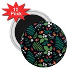 Pattern Forest Leaf Flower Motif 2.25  Magnets (10 pack) 