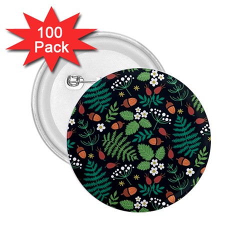 Pattern Forest Leaf Flower Motif 2.25  Buttons (100 pack)  from ArtsNow.com Front