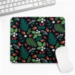 Pattern Forest Leaf Flower Motif Large Mousepad