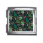 Pattern Forest Leaf Flower Motif Mega Link Italian Charm (18mm)