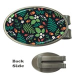 Pattern Forest Leaf Flower Motif Money Clips (Oval) 