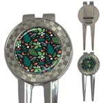 Pattern Forest Leaf Flower Motif 3-in-1 Golf Divots