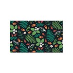 Pattern Forest Leaf Flower Motif Sticker (Rectangular)