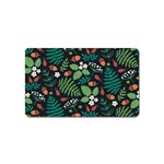 Pattern Forest Leaf Flower Motif Magnet (Name Card)