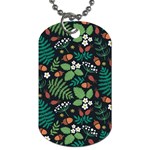 Pattern Forest Leaf Flower Motif Dog Tag (Two Sides)