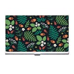 Pattern Forest Leaf Flower Motif Business Card Holder