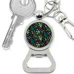 Pattern Forest Leaf Flower Motif Bottle Opener Key Chain