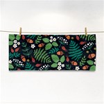 Pattern Forest Leaf Flower Motif Hand Towel