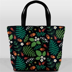 Pattern Forest Leaf Flower Motif Bucket Bag from ArtsNow.com Front