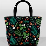Pattern Forest Leaf Flower Motif Bucket Bag