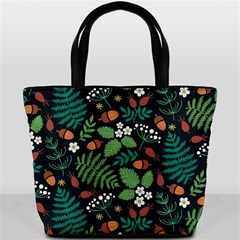 Pattern Forest Leaf Flower Motif Bucket Bag from ArtsNow.com Back