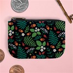 Pattern Forest Leaf Flower Motif Mini Coin Purse