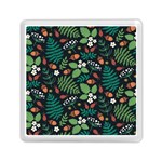 Pattern Forest Leaf Flower Motif Memory Card Reader (Square)