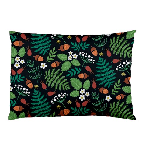 Pattern Forest Leaf Flower Motif Pillow Case (Two Sides) from ArtsNow.com Front