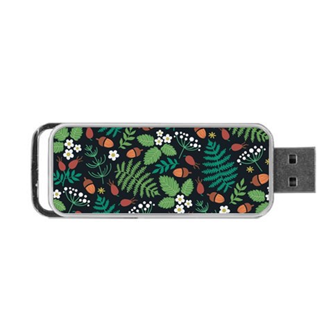 Pattern Forest Leaf Flower Motif Portable USB Flash (Two Sides) from ArtsNow.com Front