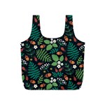 Pattern Forest Leaf Flower Motif Full Print Recycle Bag (S)