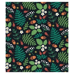 Pattern Forest Leaf Flower Motif Drawstring Pouch (Medium) from ArtsNow.com Back