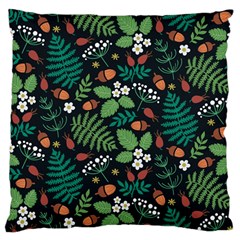Pattern Forest Leaf Flower Motif Standard Premium Plush Fleece Cushion Case (Two Sides) from ArtsNow.com Back