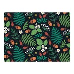 Pattern Forest Leaf Flower Motif Two Sides Premium Plush Fleece Blanket (Mini)