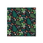 Pattern Forest Leaf Flower Motif Satin Bandana Scarf 22  x 22 