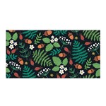 Pattern Forest Leaf Flower Motif Satin Wrap 35  x 70 