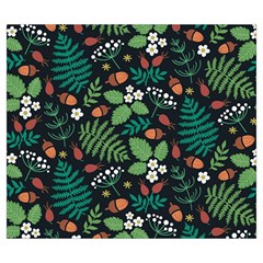 Pattern Forest Leaf Flower Motif Zipper Large Tote Bag from ArtsNow.com Back