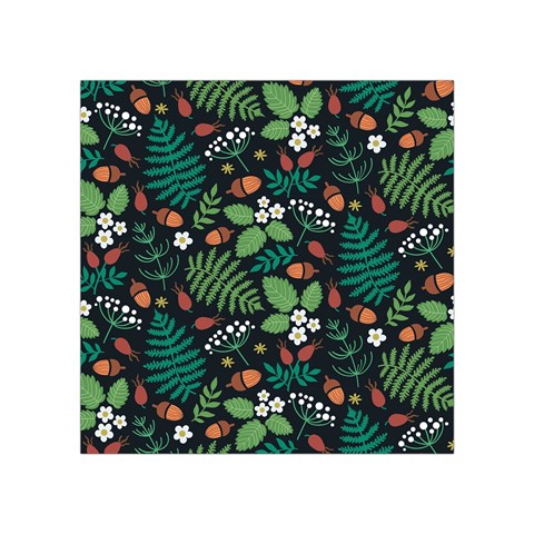 Pattern Forest Leaf Flower Motif Square Tapestry (Small) from ArtsNow.com Front