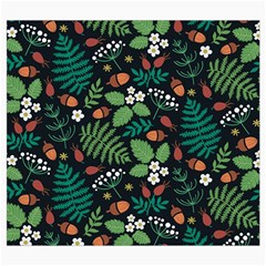 Pattern Forest Leaf Flower Motif Roll Up Canvas Pencil Holder (S) from ArtsNow.com Front