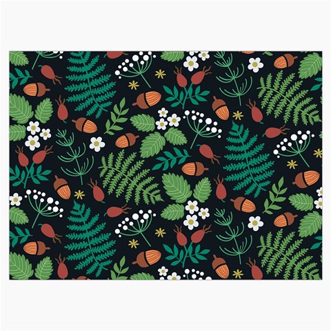 Pattern Forest Leaf Flower Motif Roll Up Canvas Pencil Holder (M) from ArtsNow.com Front