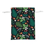 Pattern Forest Leaf Flower Motif Lightweight Drawstring Pouch (L)